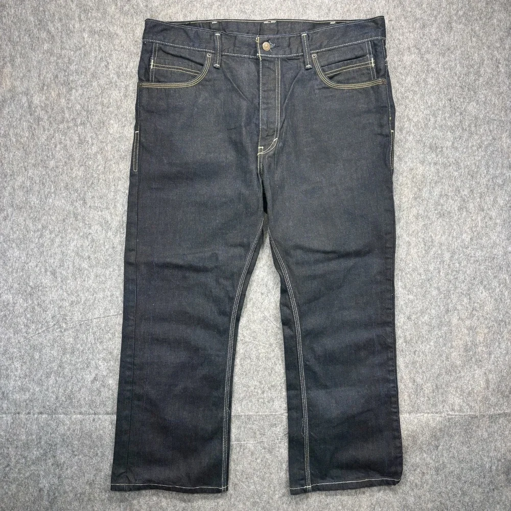 Levi's 527 Boot Cut Indigo Dark Wash Men's 38x26 Vintage Y2K Contrast Stitch